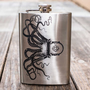 8oz Steampunk Octopus Stainless Steel Flask