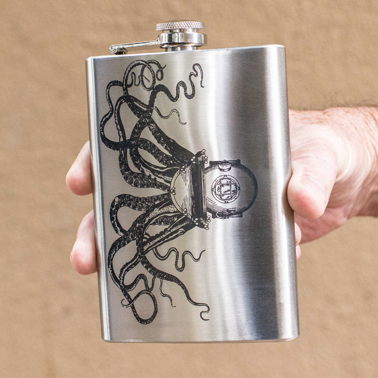 8oz Steampunk Octopus Stainless Steel Flask