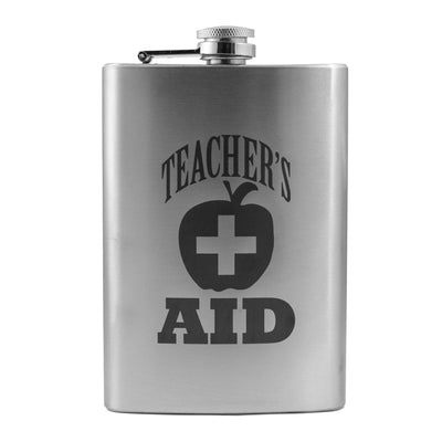 8oz Teacher's Aid Stainless Steel Flask