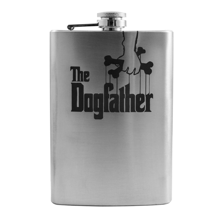 8oz The Dogfather Stainless Steel Flask