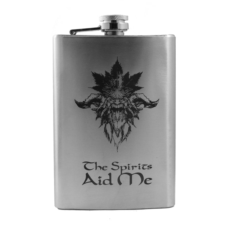 8oz The Spirits Aid Me Stainless Steel Flask