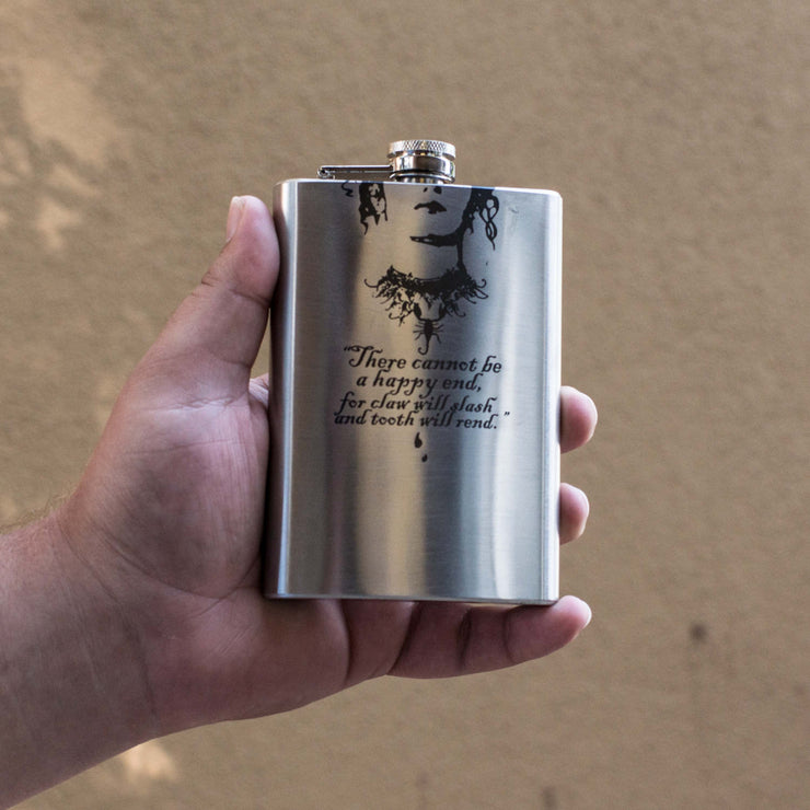 8oz There Cannot Be a Happy End Flask