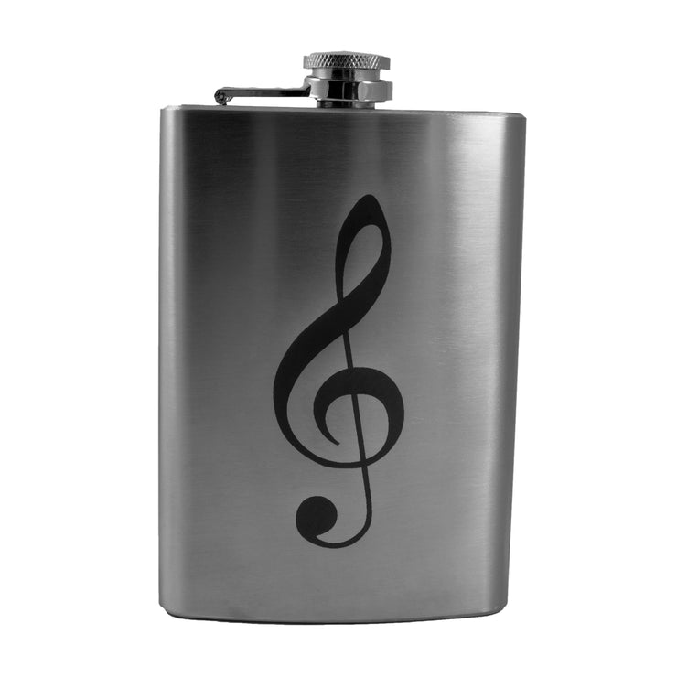 8oz Treble Clef Note Stainless Steel Flask