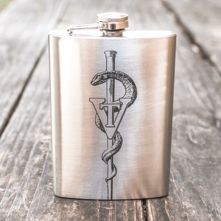 8oz Vet Tech Stainless Steel Flask