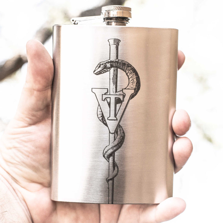 8oz Vet Tech Stainless Steel Flask