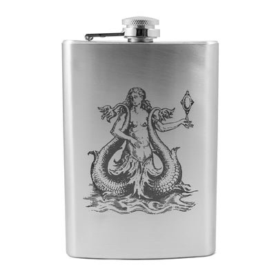 8oz Vintage Siren Stainless Steel Flask