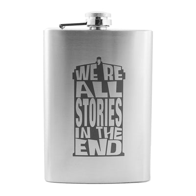 8oz We're All Stories in the End Stainless Steel Flask