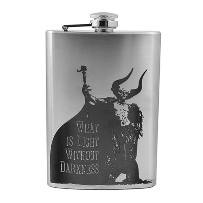 8oz What Is Light Without Darkness Stainless Steel Flask
