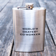 8oz World's Okayest Co-Worker Flask