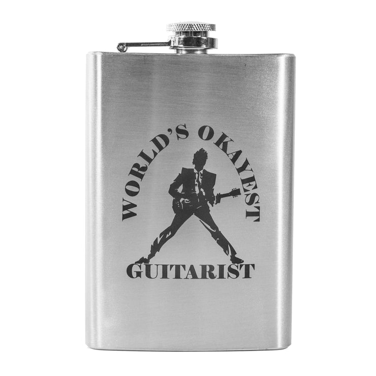 8oz World's Okayest Guitarist Stainless Steel Flask