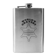 8oz World's Okayest Sheriff Flask