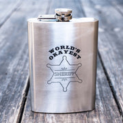 8oz World's Okayest Sheriff Stainless Steel Flask