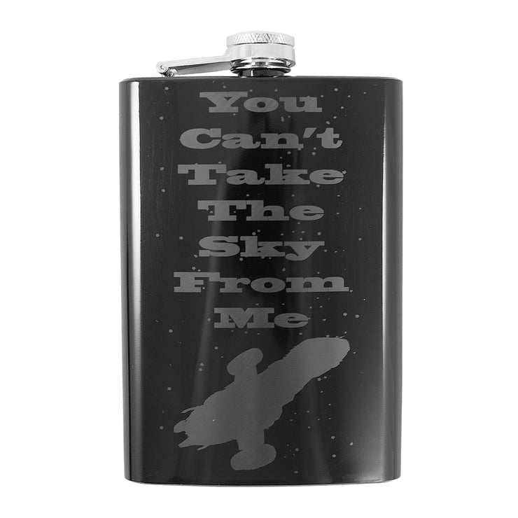 8oz BLACK You Can't Take the Sky From Me Flask