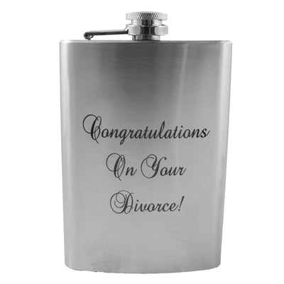 8oz Congratulations on Your Divorce Stainless Steel Flask