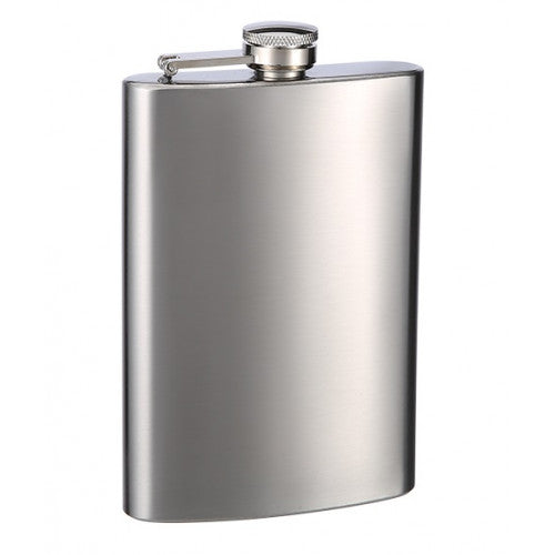HipFlaskPlus 8oz stainless steel hip flask for custom name engraving