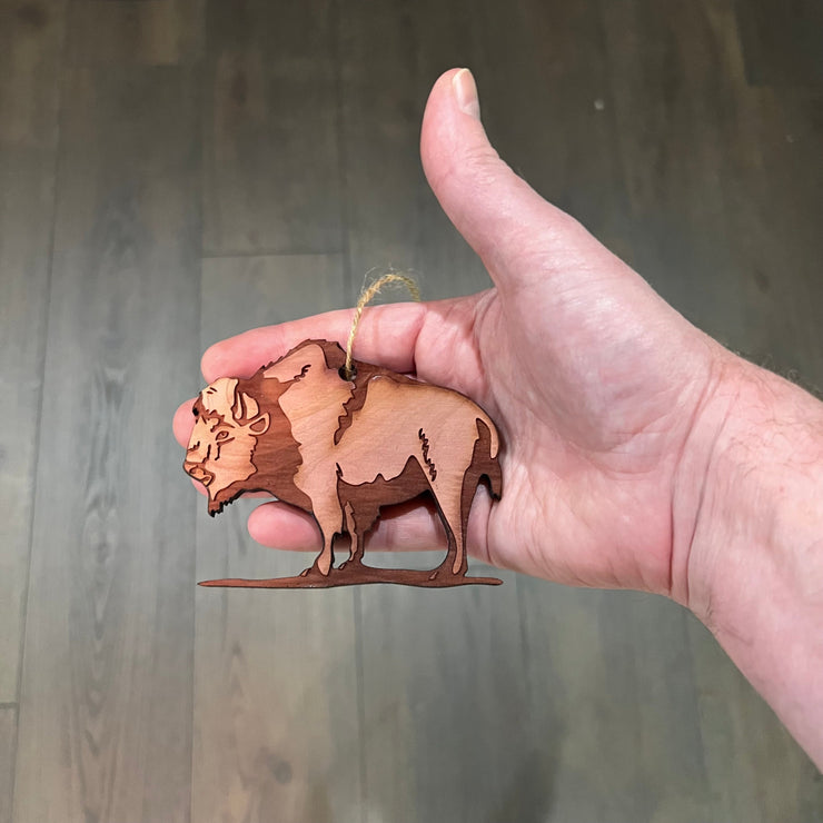 American Buffalo - Cedar Ornament