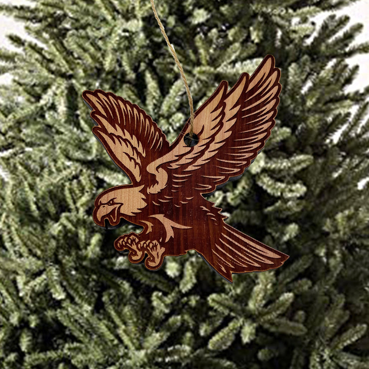 Attacking Eagle - Cedar Ornament