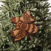 BEE World's Best Mom - Cedar Ornament