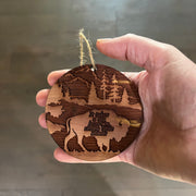 BISON it takes a big heart to shape little minds - Cedar Ornament
