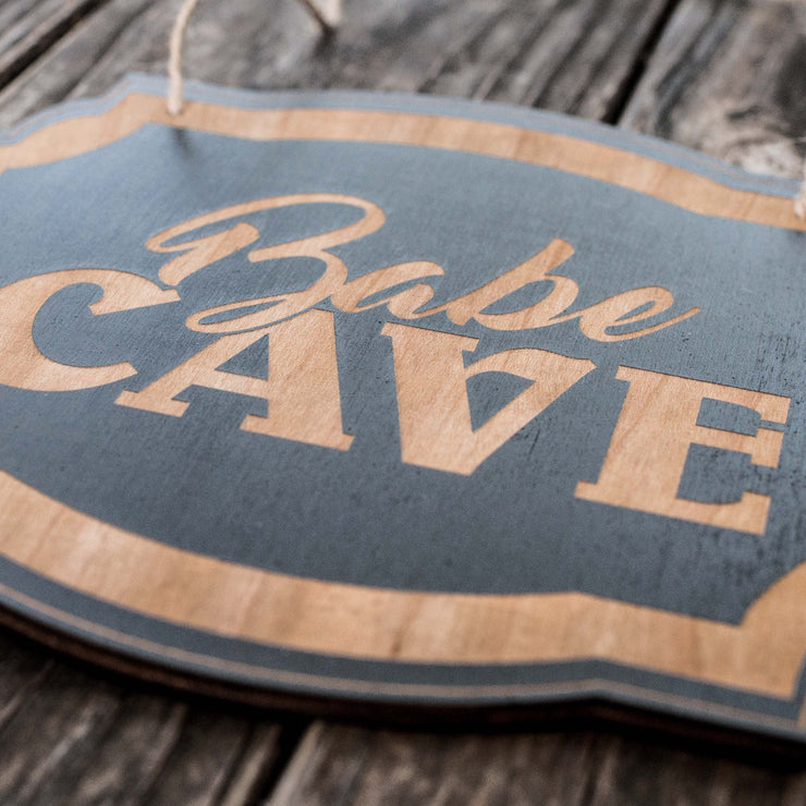 Babe Cave - Black Door Sign