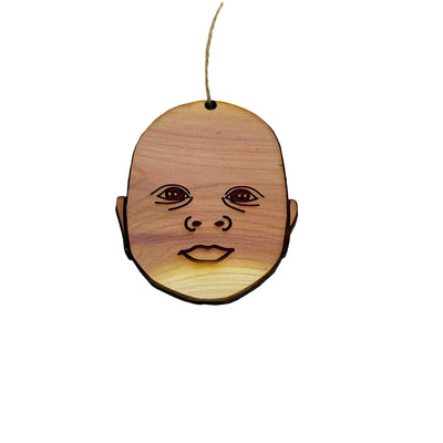 Baby Face - Cedar Ornament