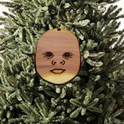 Baby Face - Cedar Ornament