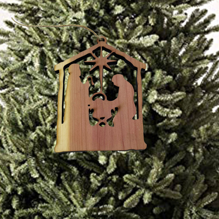 Baby Jesus - Cedar Ornament