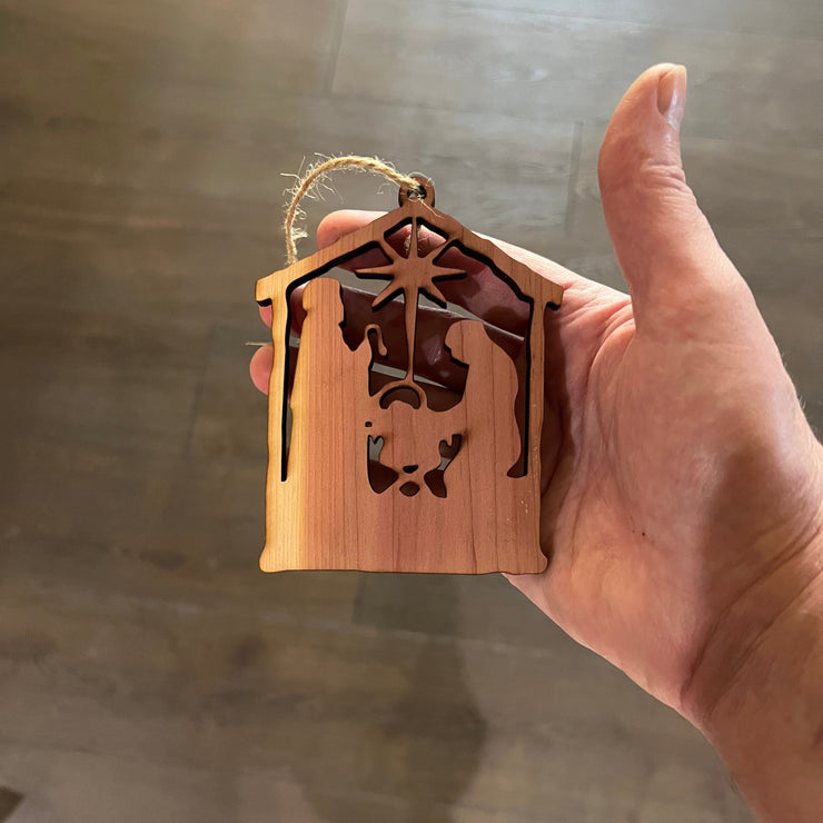 Baby Jesus - Cedar Ornament