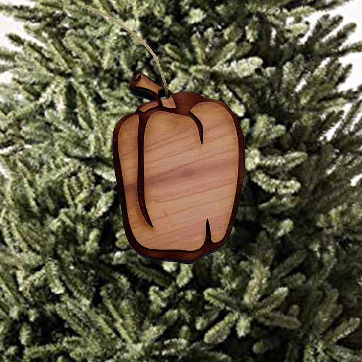 Bell Pepper - Cedar Ornament