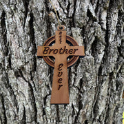 Best Brother Ever Celtic Cross - Cedar Ornament