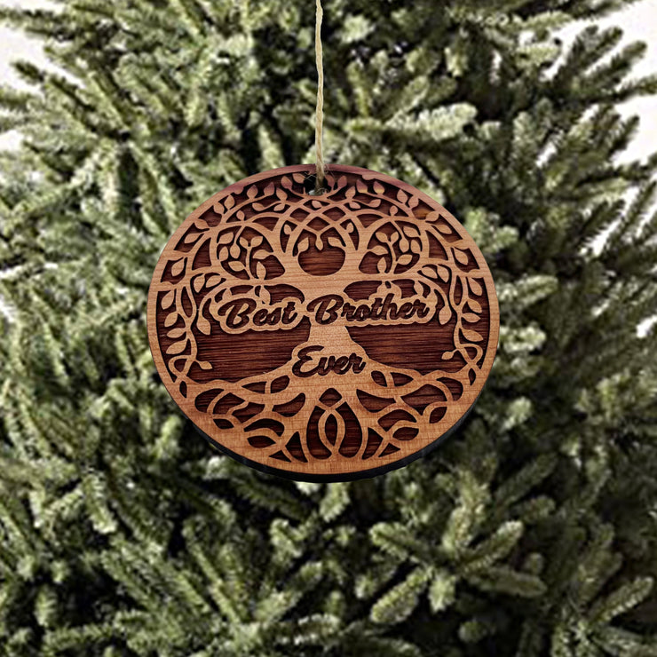 Best Brother Ever Celtic Tree of Life - Cedar Ornament