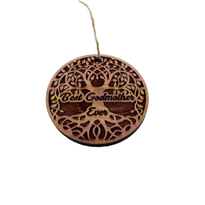 Best Godmother Ever Celtic Tree of Life - Cedar Ornament