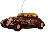 Best Hot Rod Dad Ever 34 Coupe - Cedar Ornament