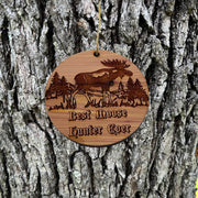 Best Moose Hunter Ever - Cedar Ornament