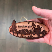 Best Sister Ever Eagle Nest - Cedar Ornament