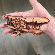 Bi Plane - Cedar Ornament