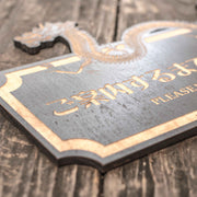 Black - Please Wait to be Seated - Japanese - Plaque Sign 11x7in
