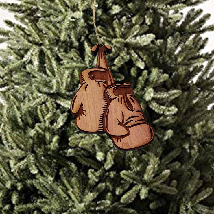 Boxing Gloves - Cedar Ornament