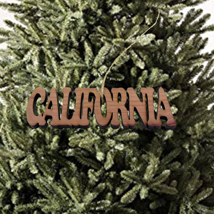 California - Cedar Ornament