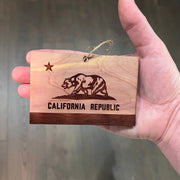 California Flag - Cedar Ornament