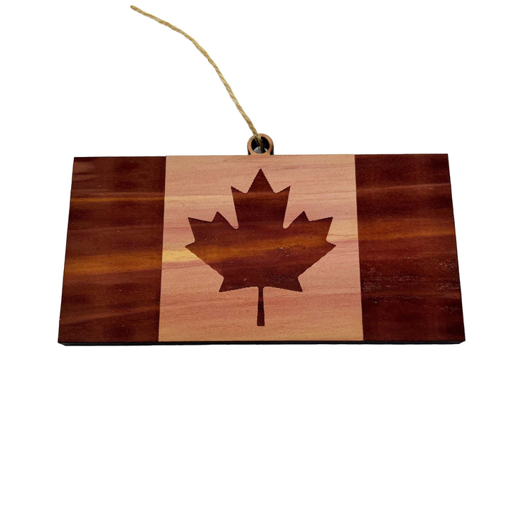 Canada Flag - Cedar Ornament