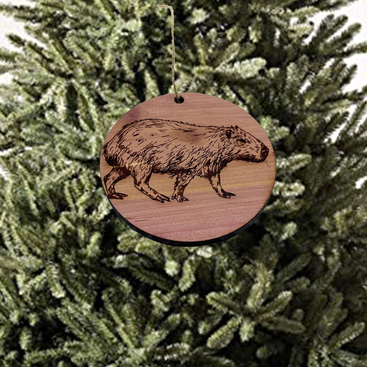 Capybara - Cedar Ornament