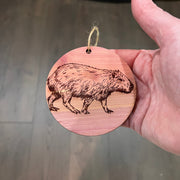 Capybara - Cedar Ornament