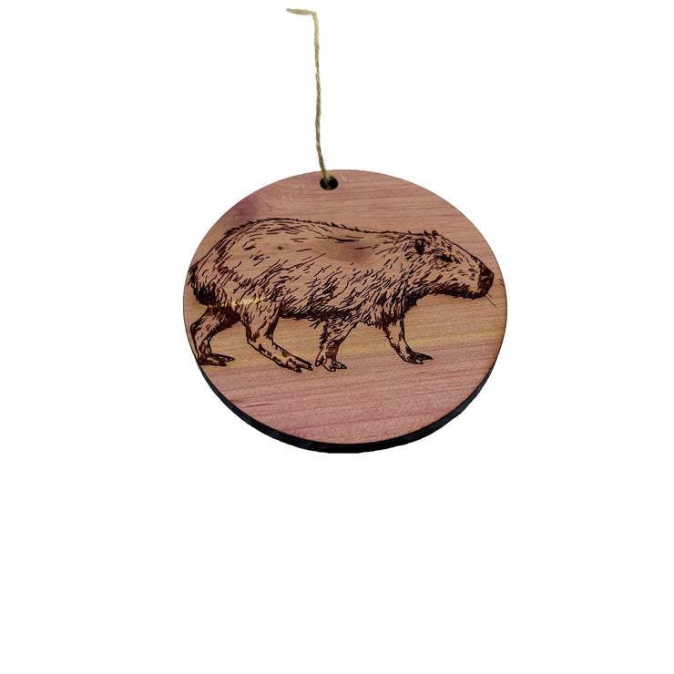 Capybara - Cedar Ornament