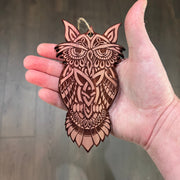 Celtic Owl - Cedar Ornament