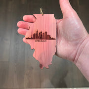 Chicago IL - Cedar Ornament