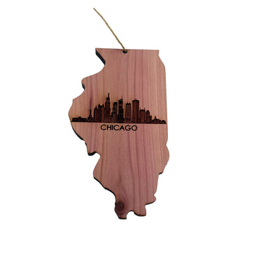 Chicago IL - Cedar Ornament