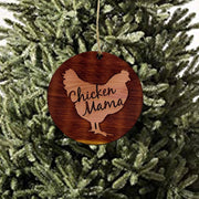Chicken Mama - Cedar Ornament