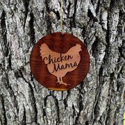 Chicken Mama - Cedar Ornament
