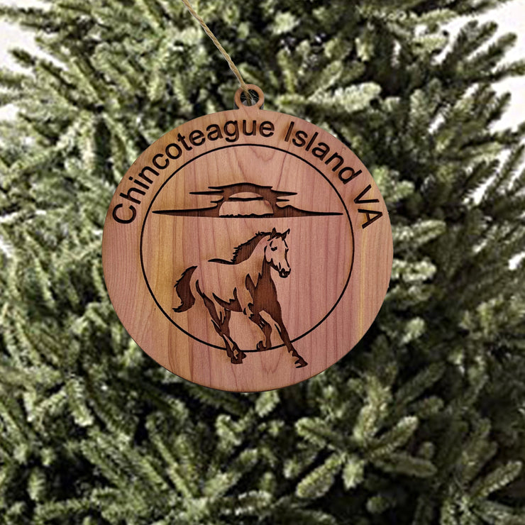 Chincoteague Island VA - Cedar Ornament